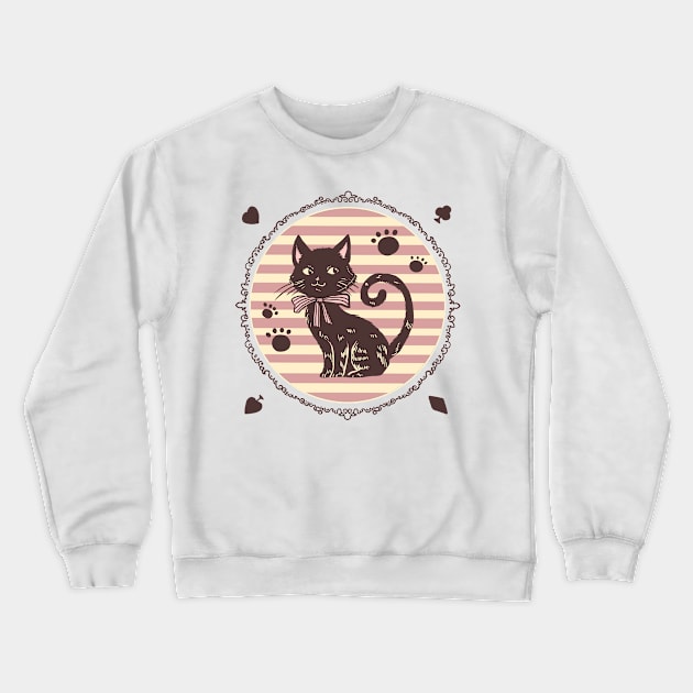 Kitty cat Crewneck Sweatshirt by karinasaita